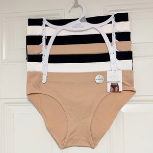 Lady Princess Seamless Bikini Briefs - Nude/Black/White - 7 Pack